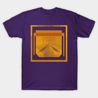 Geometric lineart yellow minimalist T-Shirt